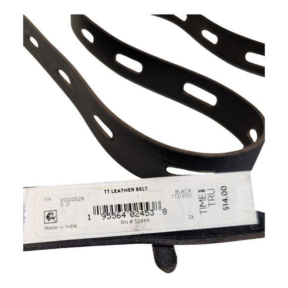 Time and Tru - New Leather Belt - Black - Size 2X - Women's Accessories - Picture 2 of 4